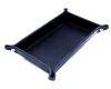 Rectangular leather tray