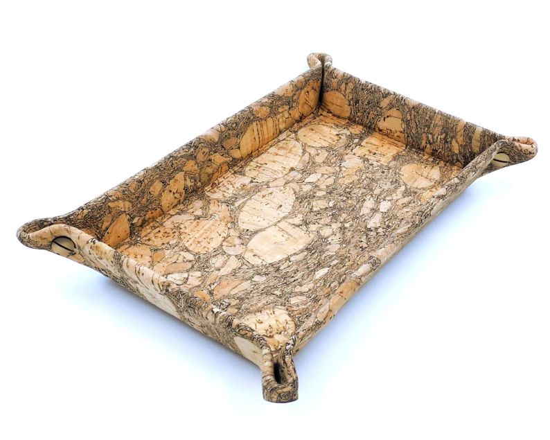 Rectangular cork tray