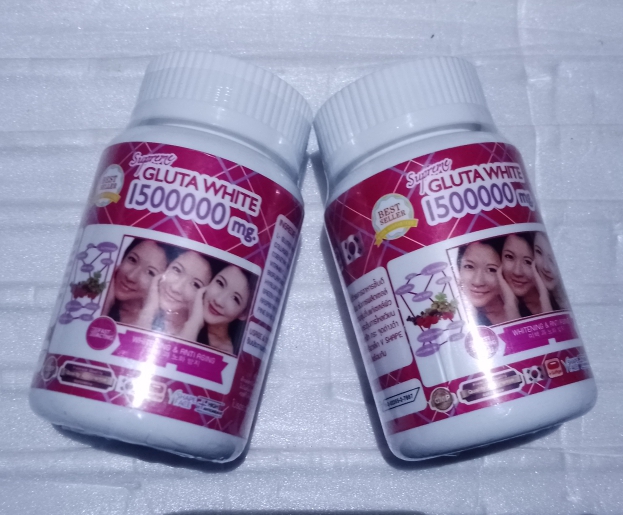original supreme gluta white skin whitening pills glutathione 1500000 mg Tablet Supports brighter, clearer skin, reduces