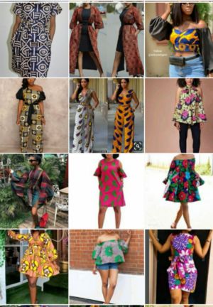 Ankara tops, gowns, jumpsuits etc