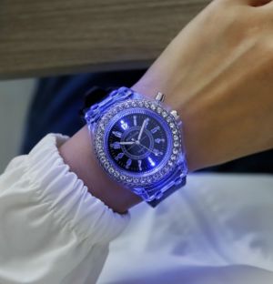 Led rhinestone watch 