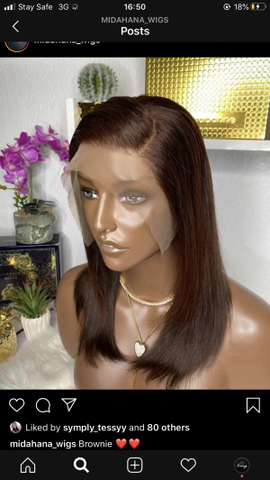 Chestnut frontal wig