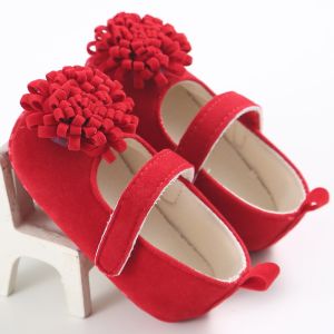 Baby girl soft bottom flowered shoe