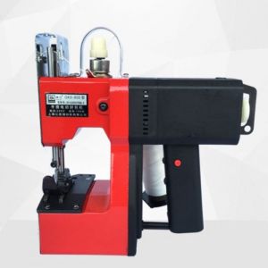 Portable electric auto rice bag sawing machine