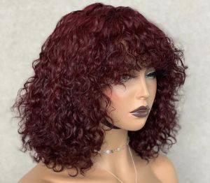 Double drawn full closure fringe wig