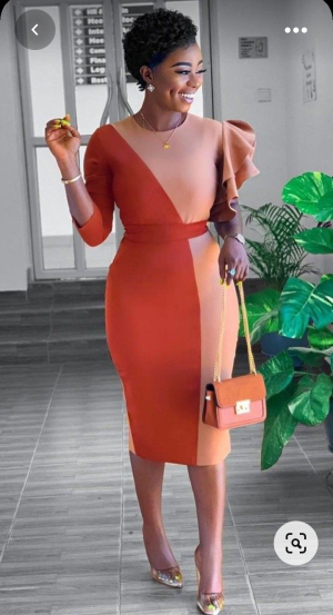 Office multi-sleeved dress