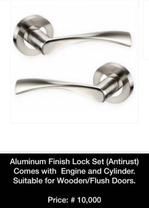 Zinc finish door lock set