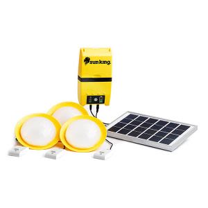 Sunking solar lighting- home 60 - 300 lumens - 6000mah battery & 6w detachable polycrystalline panel