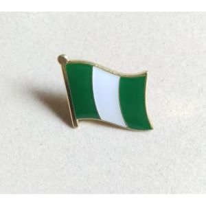 Nigerian flag shape lapel pin