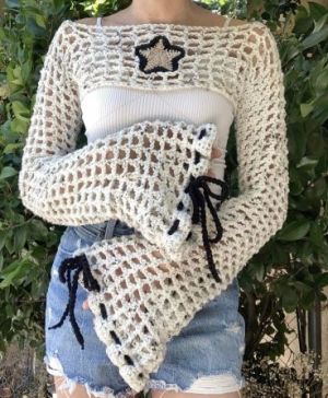 Crocheted bolero