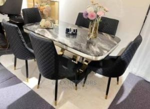 Marble dining table set