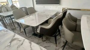 Quality marble top dining table set