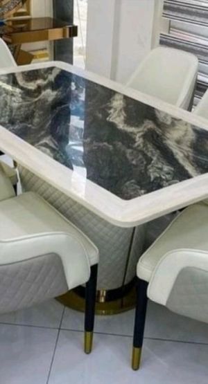 Quality marble top dining table set