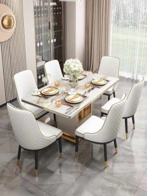 Marble dinning table set