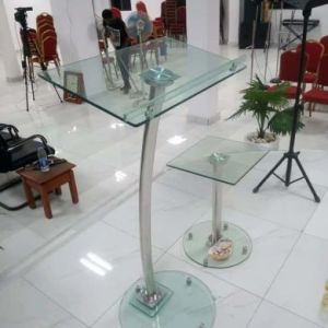 Glass pulpit single pole