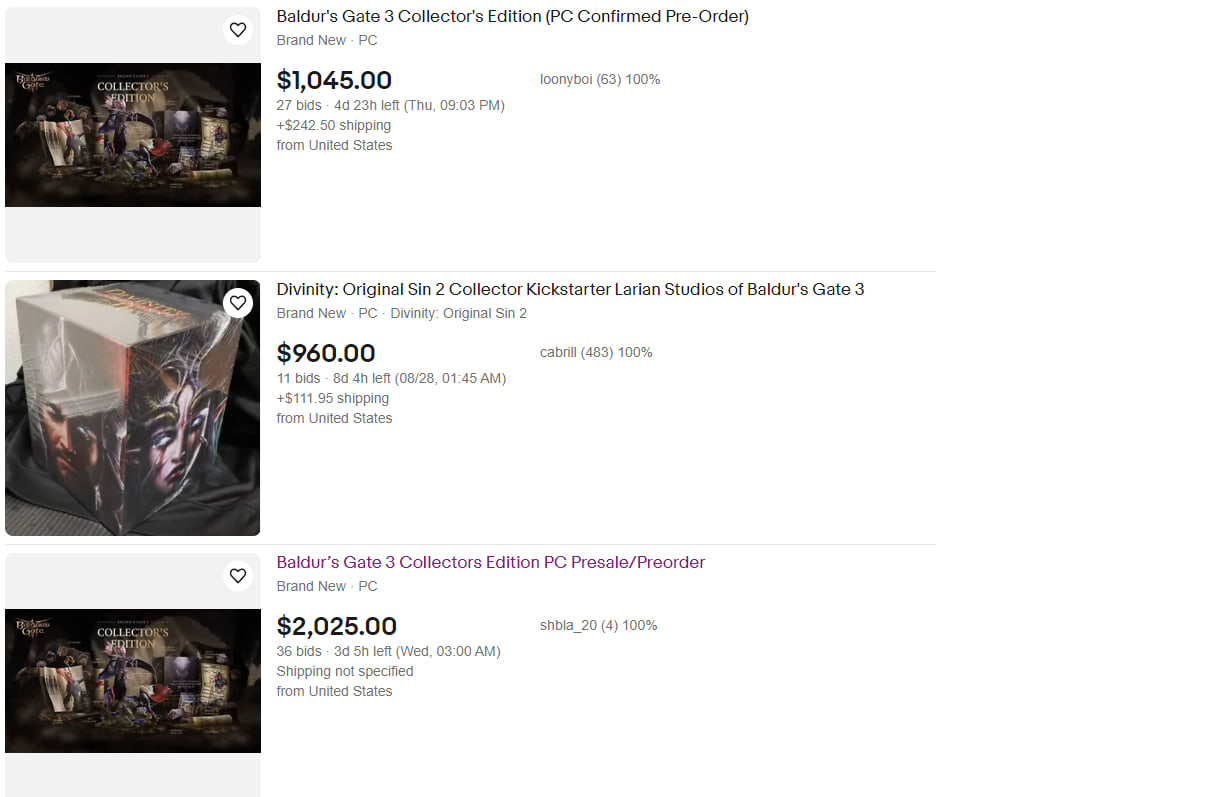 price on ebay