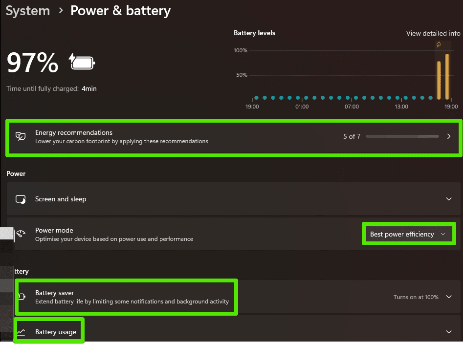Видкрийте Power save mode