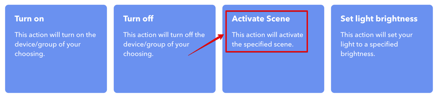 Обрати Activate scene