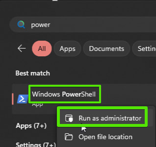 PowerShell в режимі адміністратора