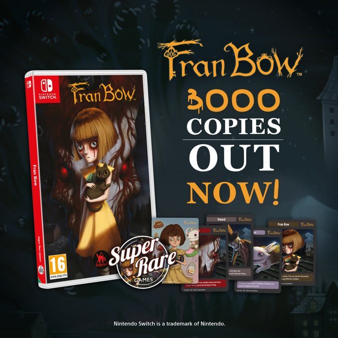 Обкладинка для Fran Bow отримала фізичну копію на Свіч з 3 000 примірниками!