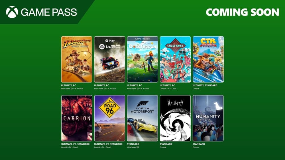 Які ігри додадуть до каталогу Game Pass найближчими тижнями