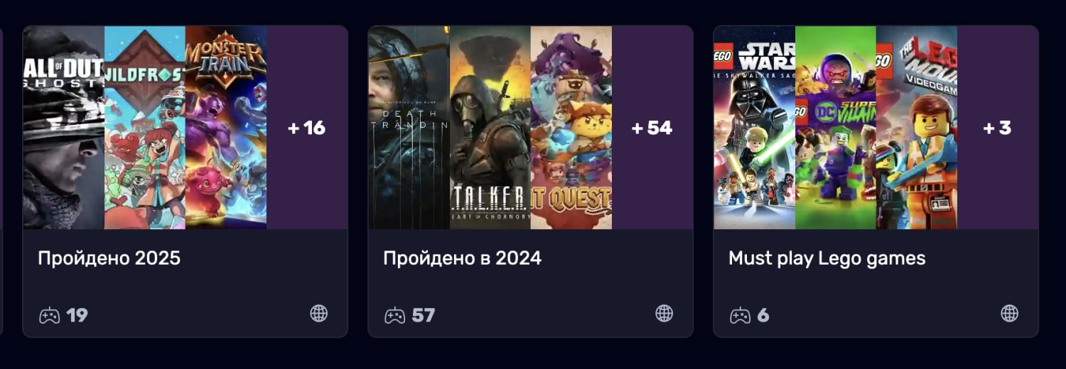 Приклади плейлістів користувачів