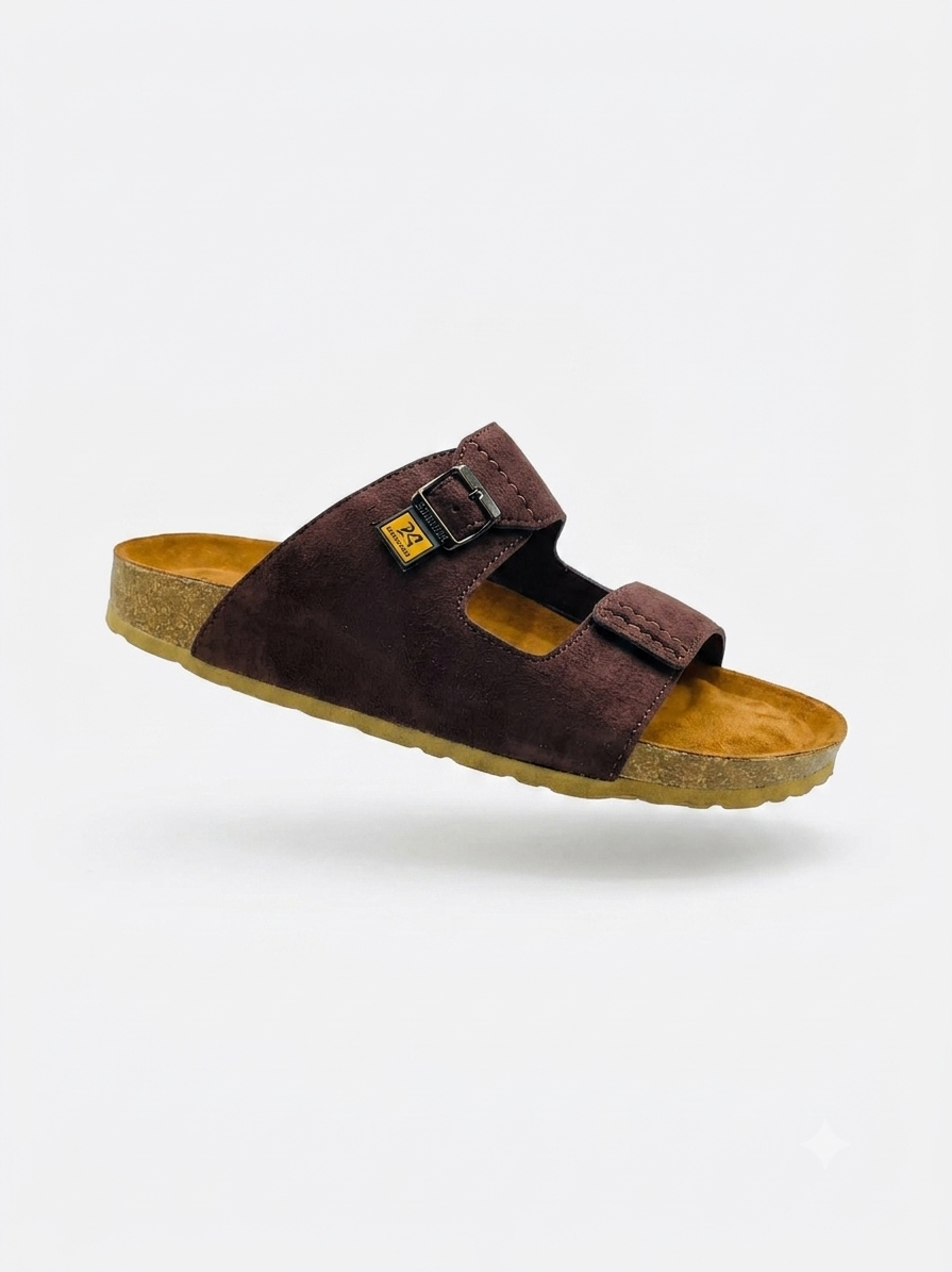 Premium Adjustable Comfort Slide Sandals for Men – Brown