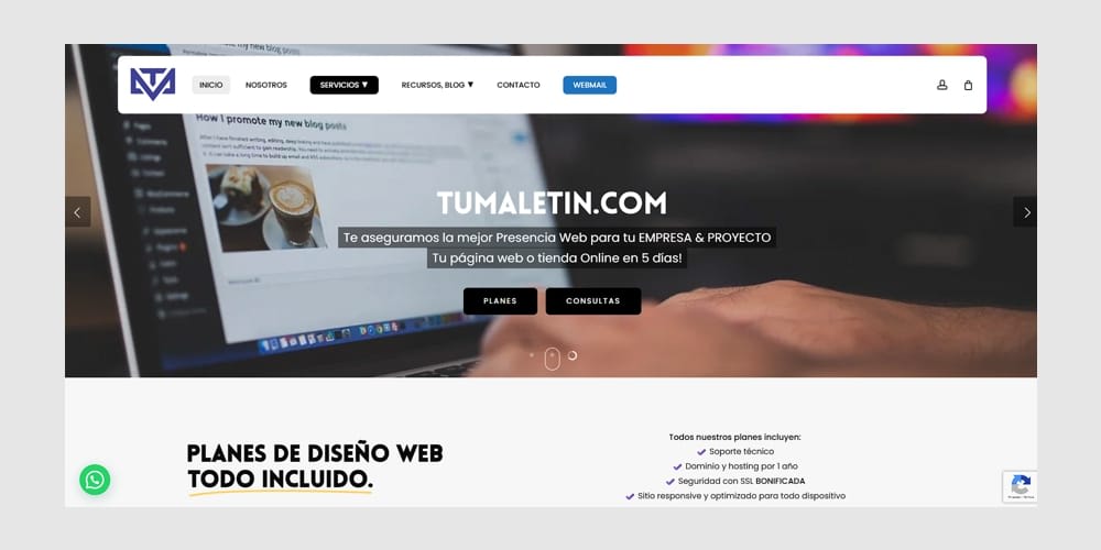 TUMALETIN.COM. PÁGINAS WEB RESPONSIVAS, ADAPTADAS A TODOS LOS DISPOSITIVOS