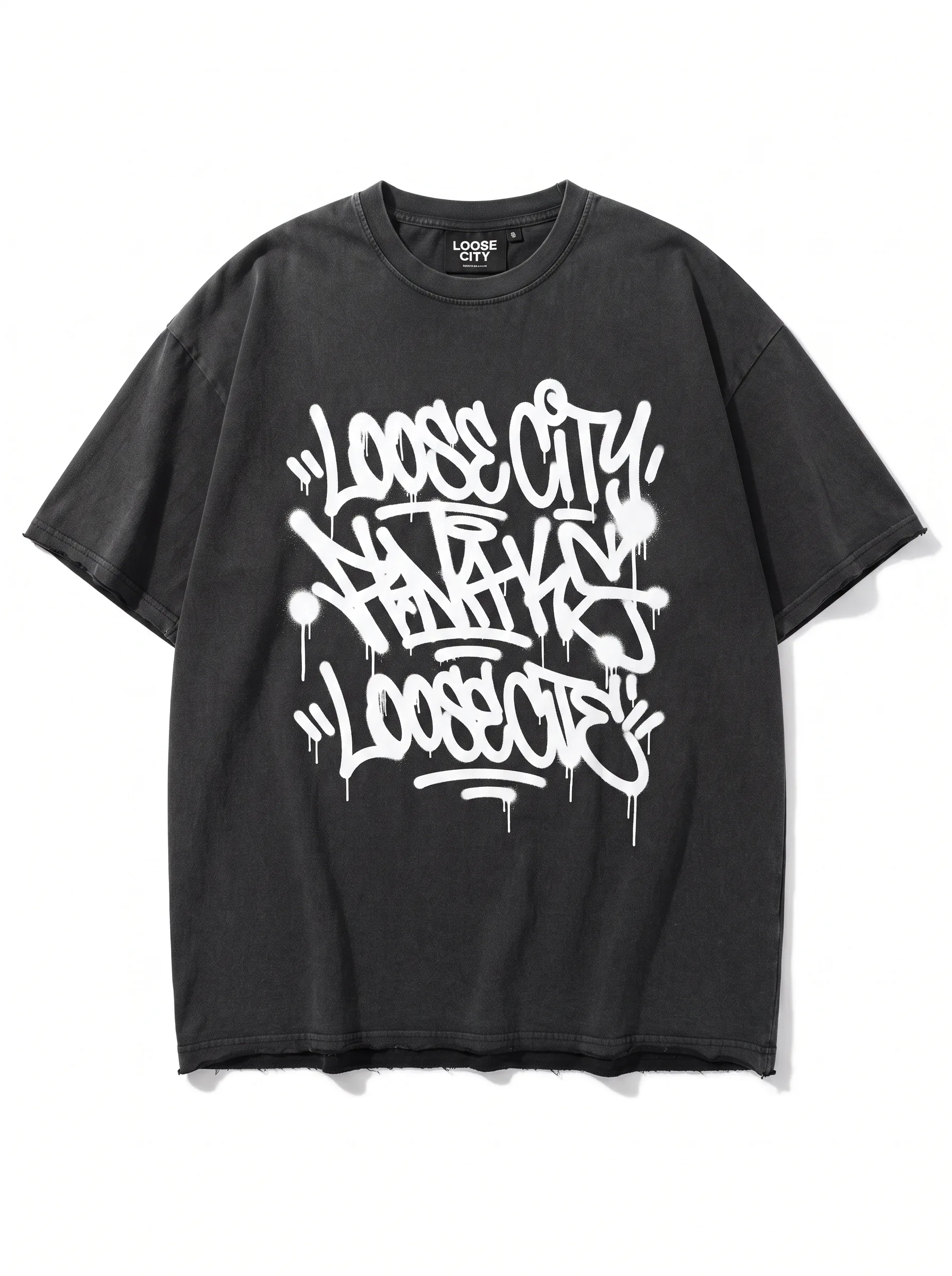 "FRACTURE" Distressed Text Tee