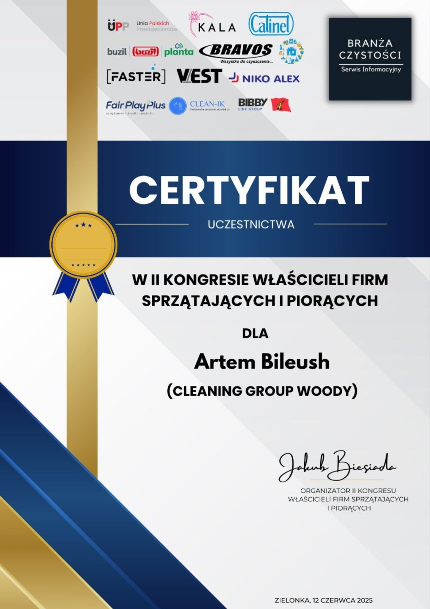 Certyfikat I