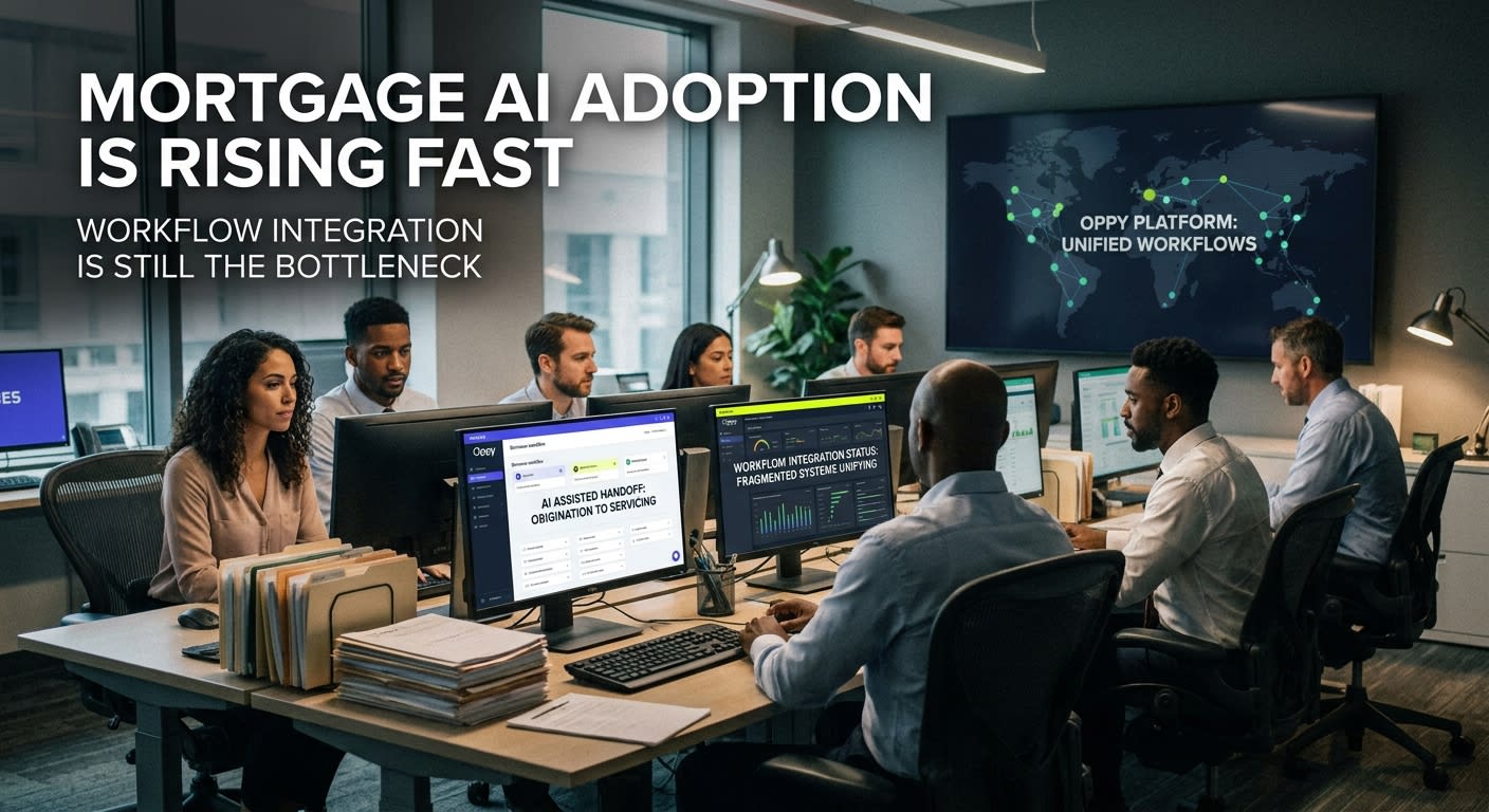 Mortgage AI Adoption Is Rising Fast. Workflow Integration Is Still the Bottleneck.
