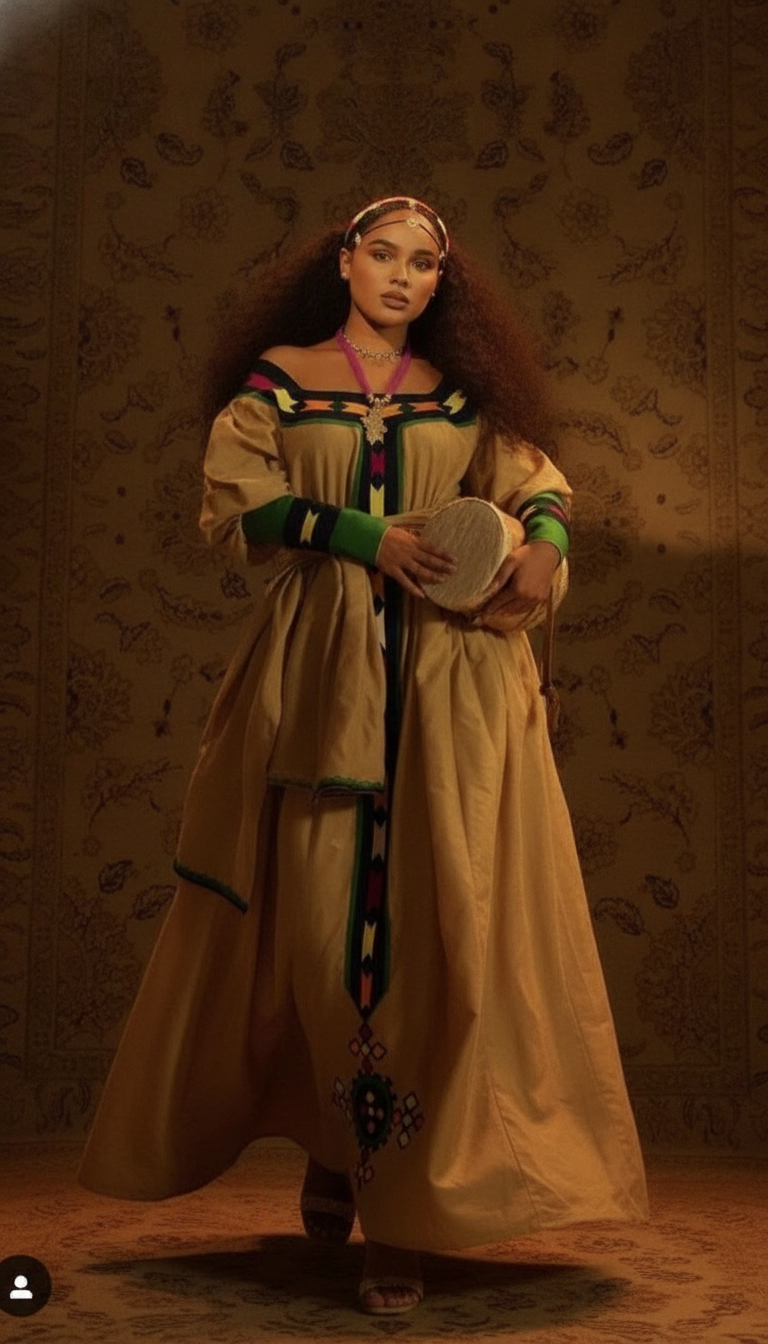 Yeshi Habesha dress Ethiopian traditional Habesha Dress – YeshiCloth (image 4)