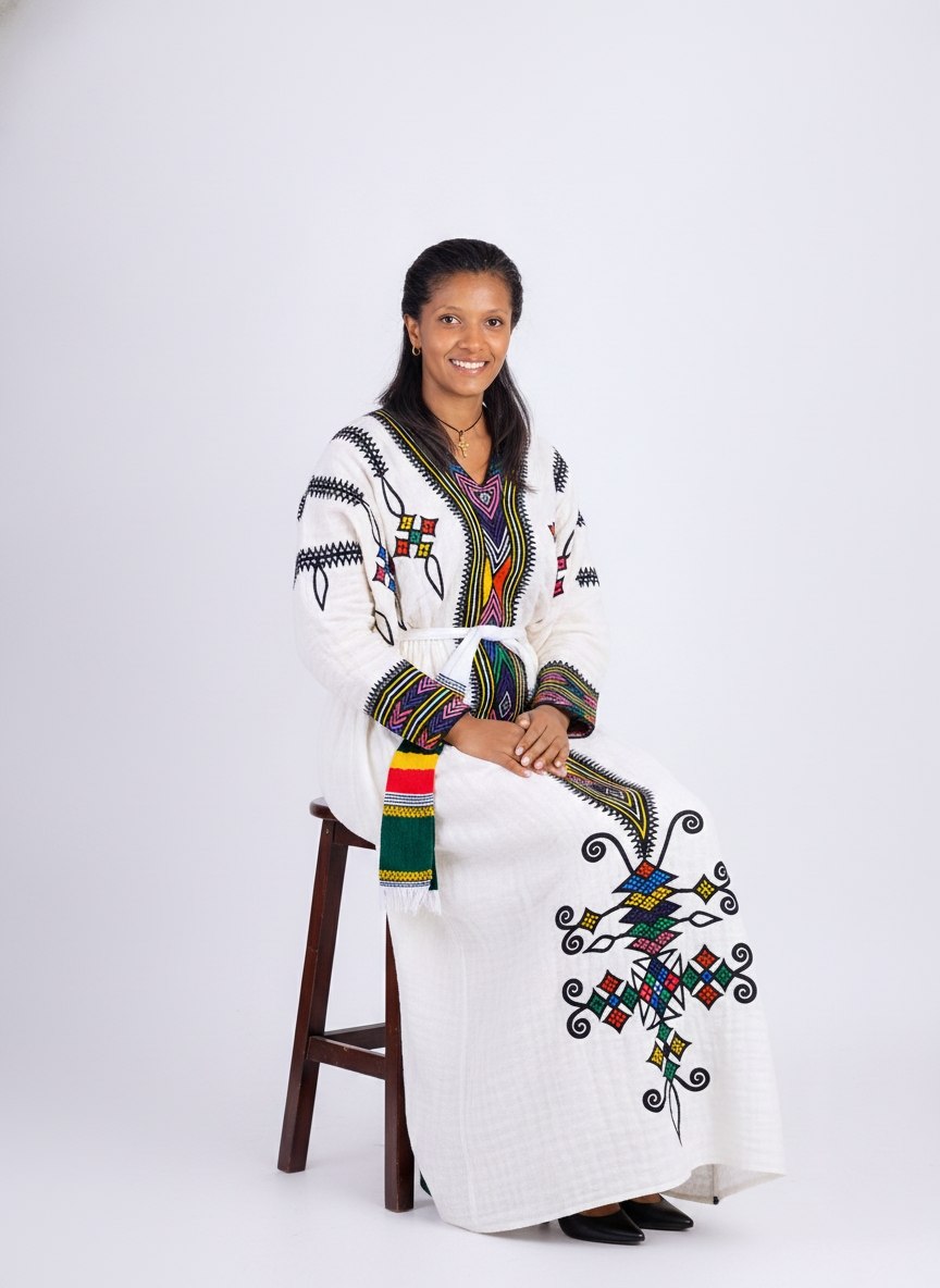 Gondar gna Kemis Ethiopian traditional Habesha clothing – YeshiCloth (image 2)