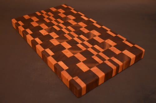 Maple and Cherry Checkerboard End Grain Cutting Board