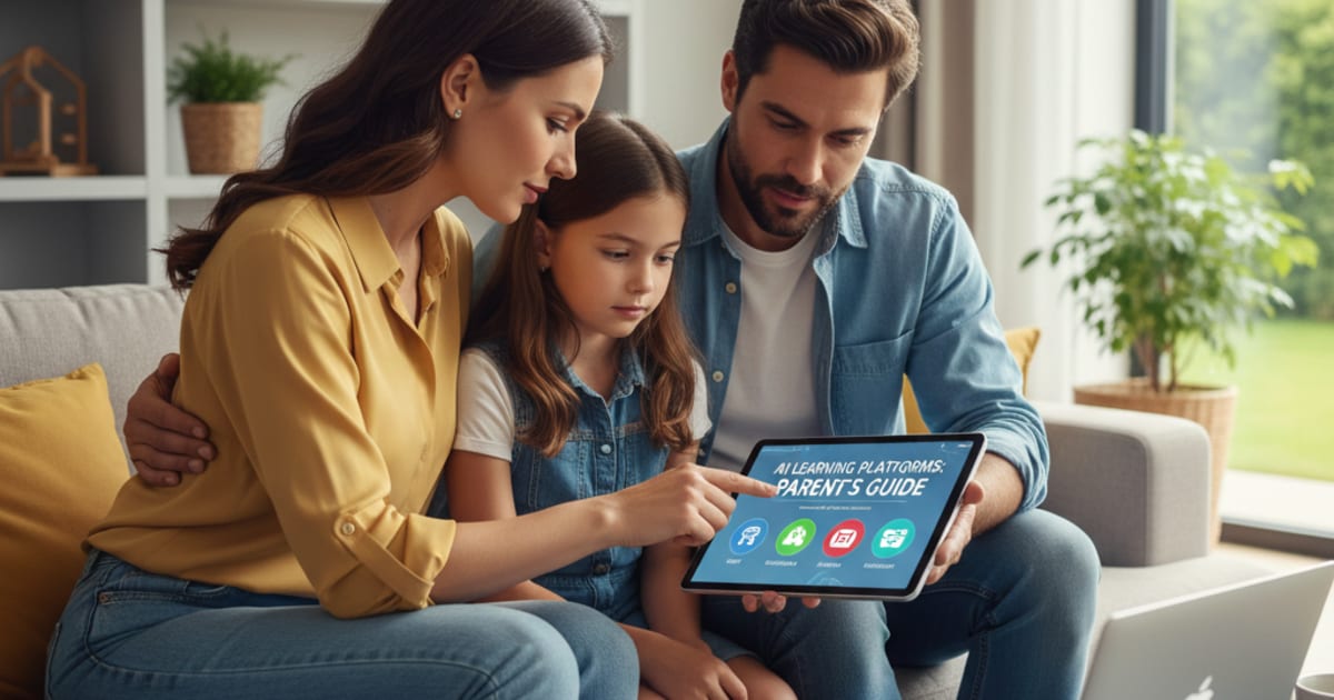 A high-quality editorial photograph illustrating: How to Choose a Safe and Effective AI Learning Platform: A Parent's Essential Guide. Clean modern composition, professional lighting, cinematic style.