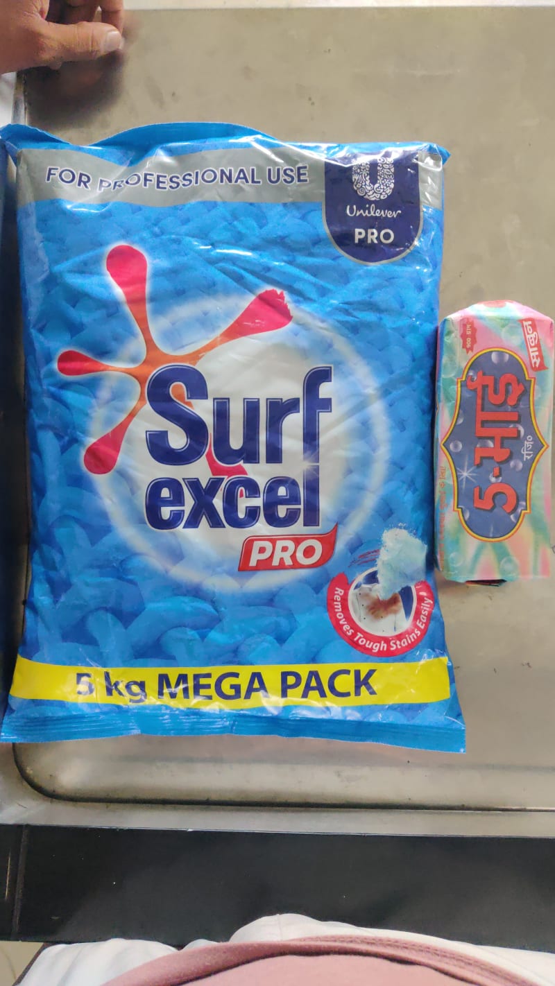 Surf excel 5KG + 5bhai sabun