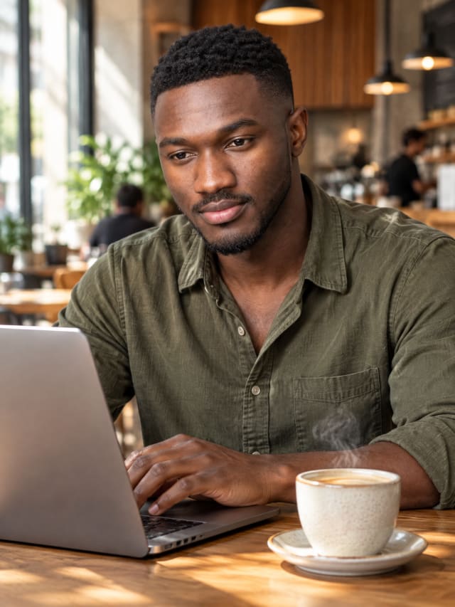 Avatar IA généré avec PUBIA, scène Créateur Freelance