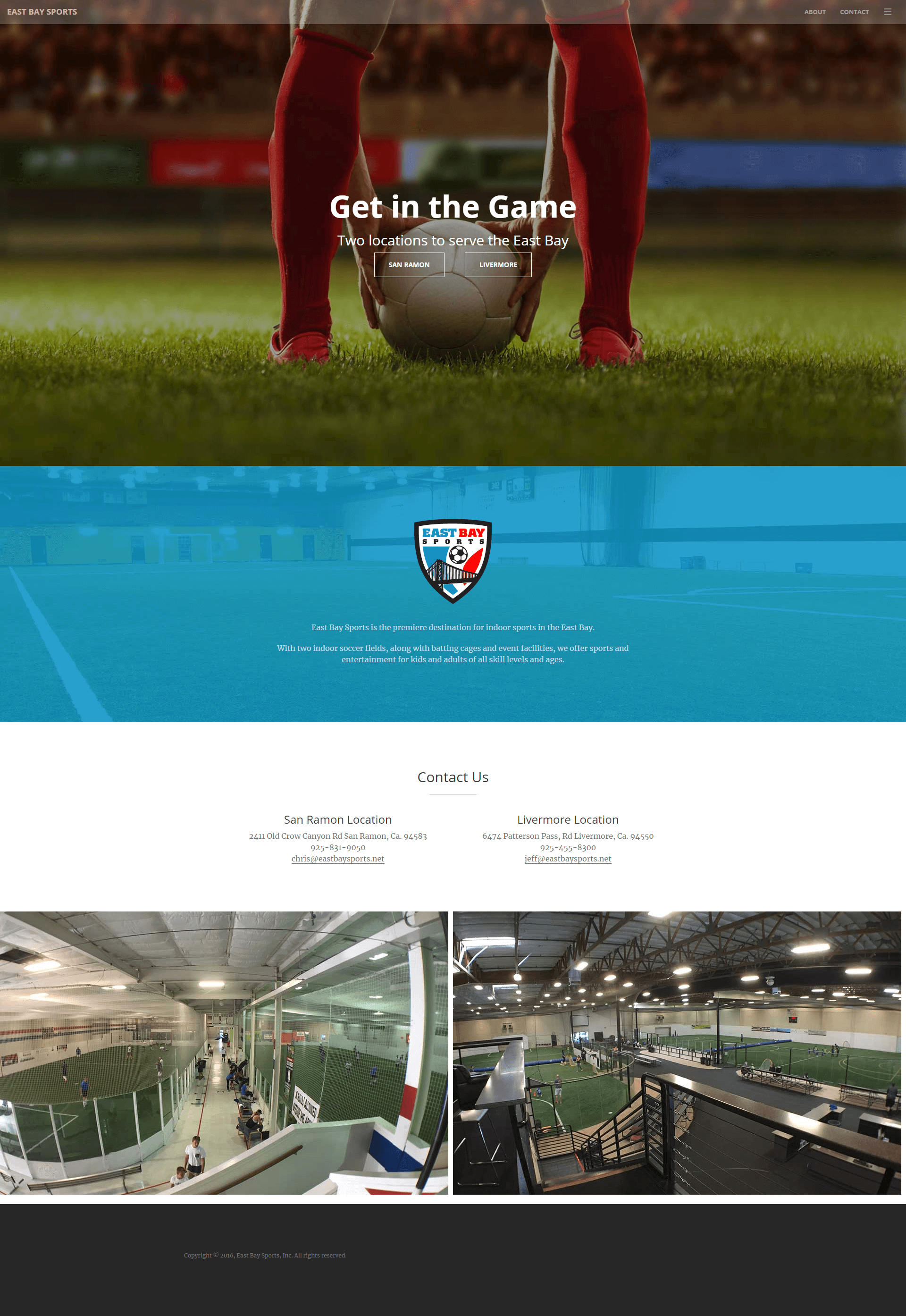 East Bay Sports Homepage Screenshot