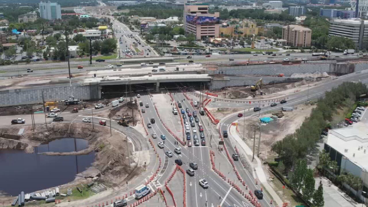 Sand Lake Road Diverging Diamond Interchange