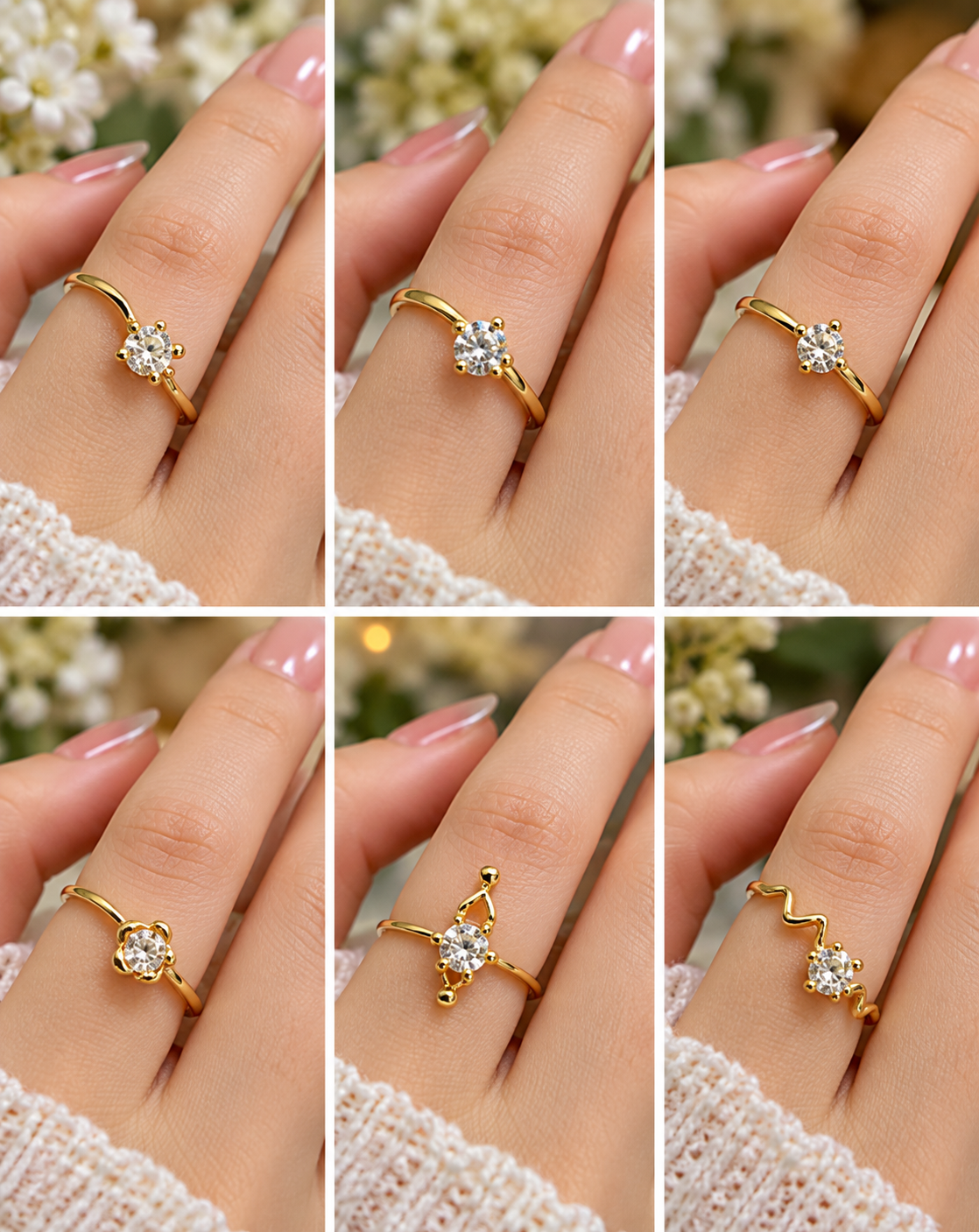 Signature Gold Diamond Cut Ring import by Malaysia