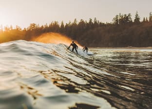 토피노 겨울 서핑