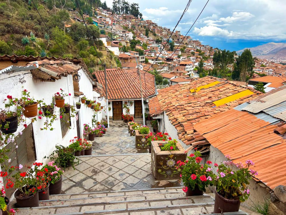 Pretty narrow street in Cusco, Peru