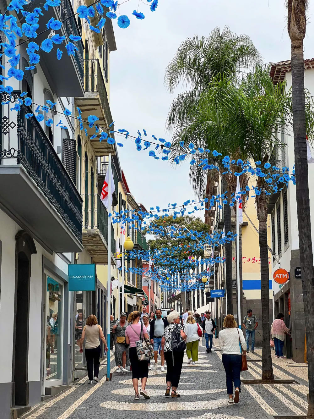 Festas da Sé on a street in Funchal on Madeira Island