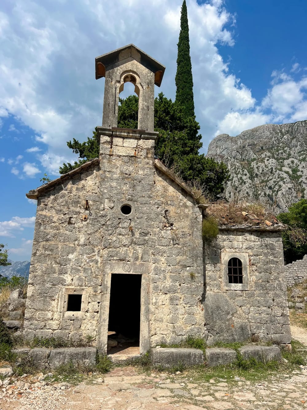 St. Juraj Church ruins on the Ladder of Kotor Hike in Montenegro