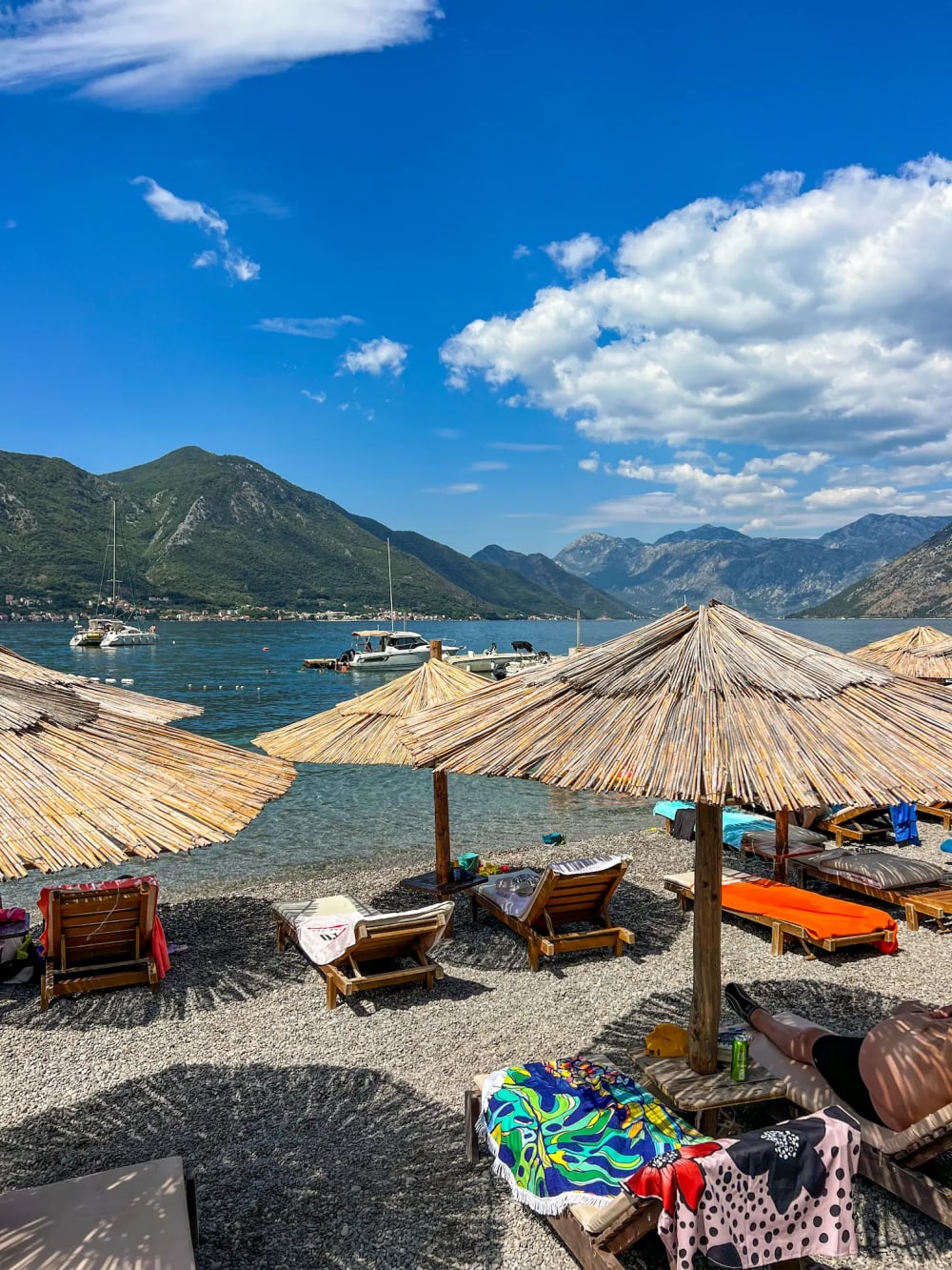 Dobrota beach in Montenegro