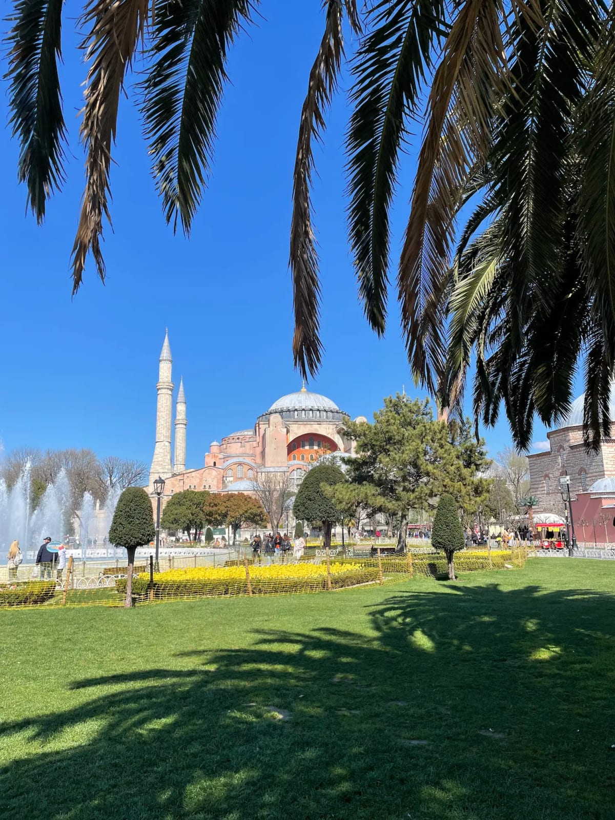 Hagia Sophia Mosque seen from Sultanahmet Square in Istanbul, Turkey