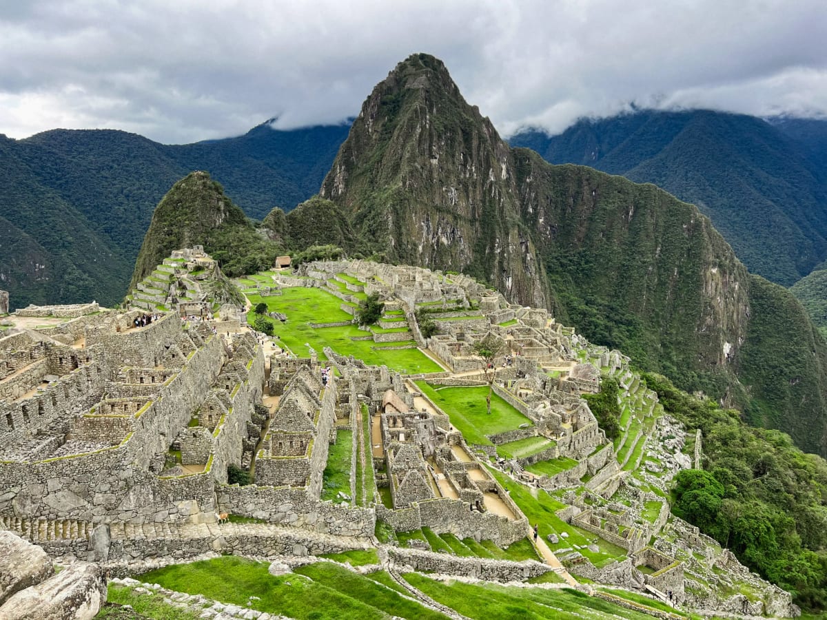 The view of Machu Picchu from one of the upper terraces