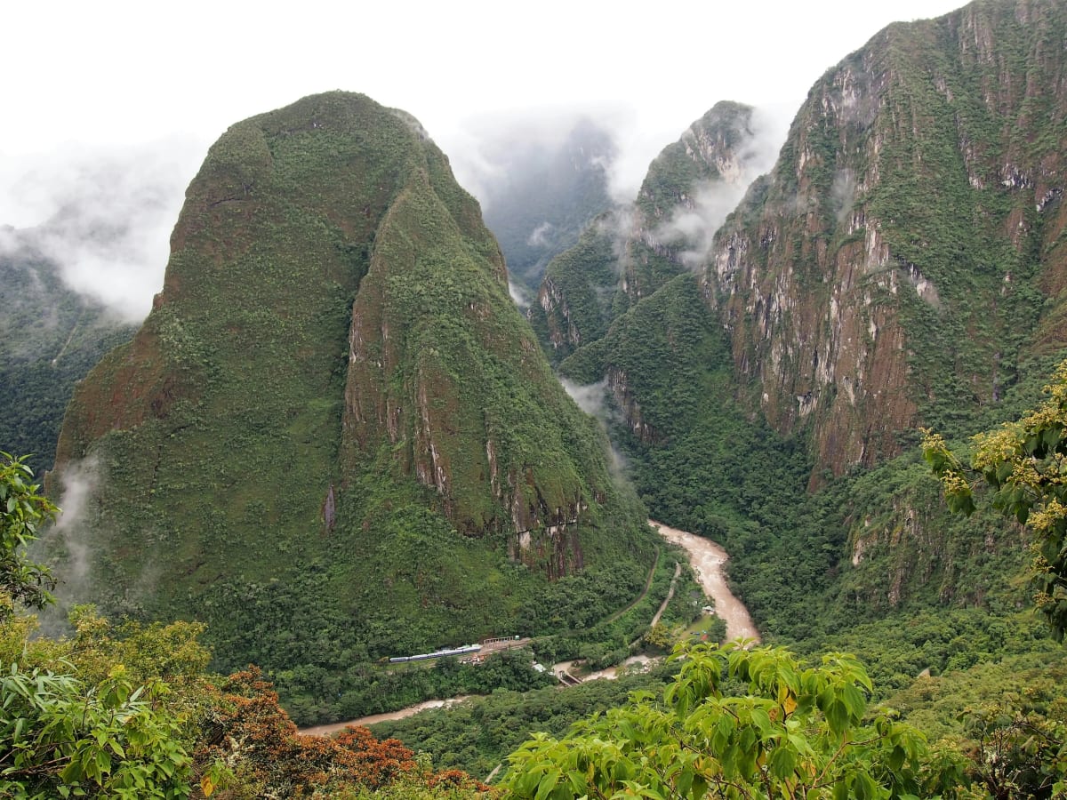 Breakfast with a view in Aguas Calientes, Peru