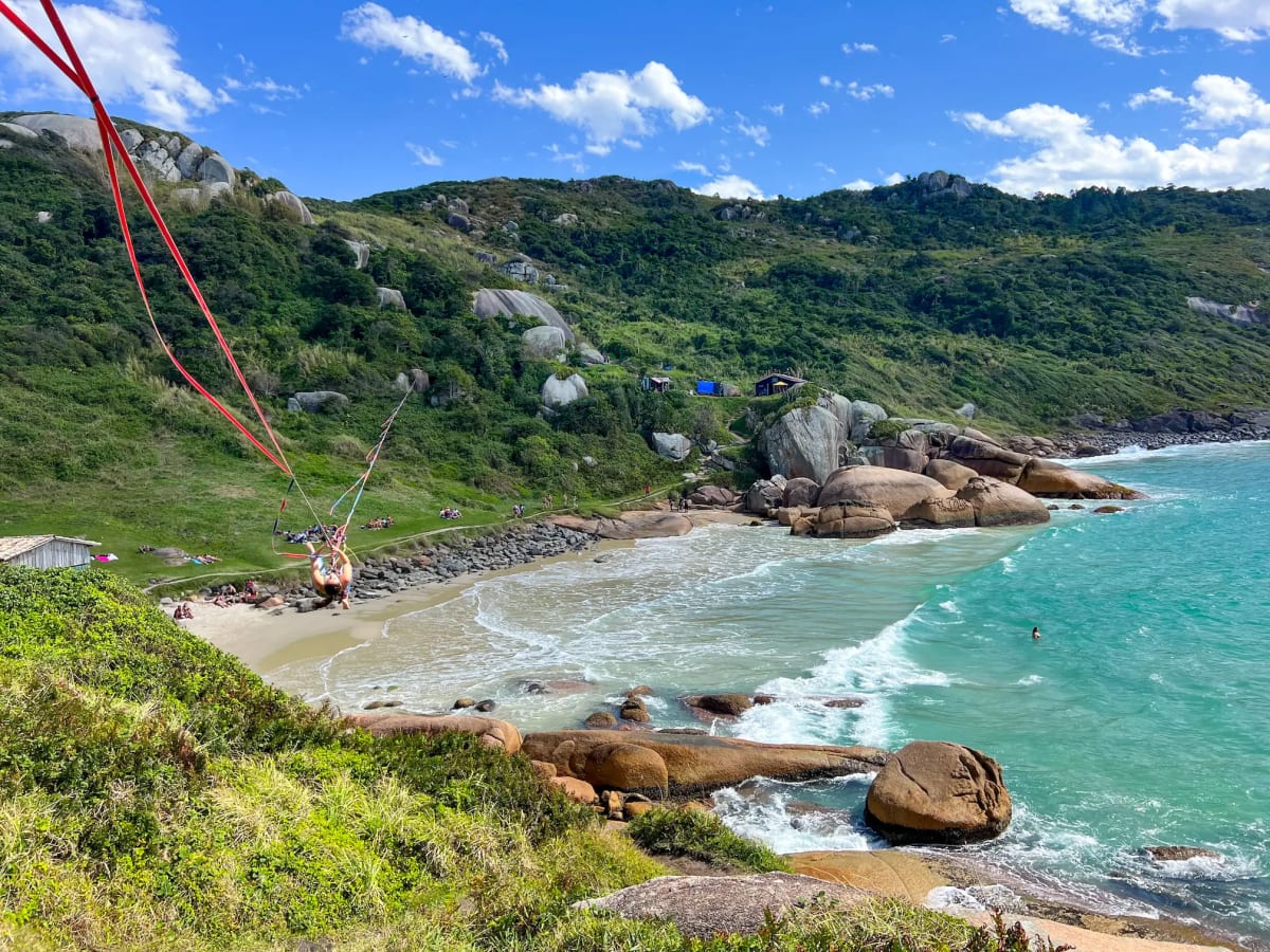 Trilha Praia do Gravatá on Santa Catarina Island in Florianópolis Brazil