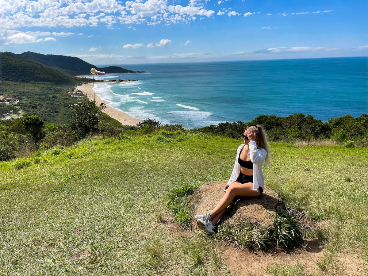 Overlook of Mole Beach on Santa Catarina Island in Florianópolis Brazil